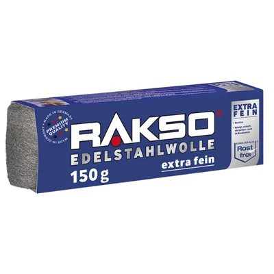 Produktbild von RAKSO Edelstahlwolle Banderole Sorte Extra-Fein 1 x 150g