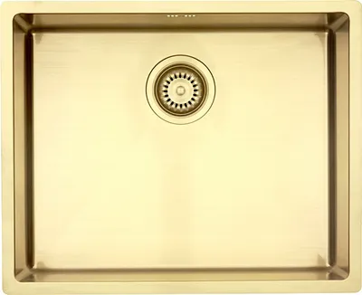 Produktbild von LAVABO Spüle KUBUS 500 soft in MESSING massiv / Ausschnittmaße: 520 x 420 mm