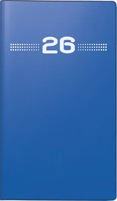 Produktbild von rido/idé Monats-Faltkalender Modell Miniplaner d 15, Kunststoff-Einband, blau 2026