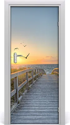 Produktbild von Tulup Türaufkleber 85x205 cm Dekorative Aufkleber Selbstklebend Wasserdichte Tapete Abnehmbar Schlafzimmer Wohnzimmer Wohnkultur - Weg zum Strand