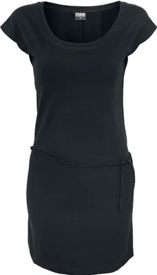 Produktbild von Urban Classics Kurzes Kleid Damen Ladies Slub Jersey Dress schwarz 4XL