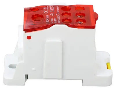 Produktbild von Klemmenverteilerkasten, 690 V, 160 A, DIN-Schienenblock, Stromanschluss für Strom, Rot