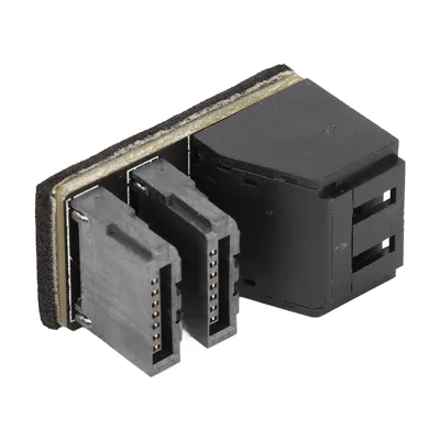 Image de Adaptateur double interface SATA 7 broches – rotation à 90° et 180°, haute vitesse 12G, pour carte mère PH572, adaptateur double SATA 7 broches