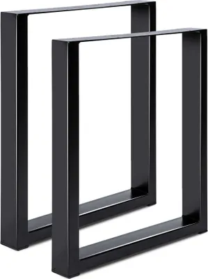 Obrázok produktu pre 1 pár stolového rámu Stolové ližiny Stolové nohy čierne 80x72 cm