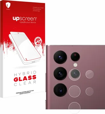 Produktbild von upscreen Schutzglas für Samsung Galaxy S22 Ultra 5G Enterprise Edition (NUR Kameraschutz) Schutzfolie Panzer Folie Glas Display Schutz klar