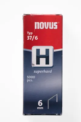 Produktbild von 5000 Novus Feindrahtklammern 6 mm superhart,Typ 37/6mm für Hammertacker, Tacker-Klammern, Stahldraht - Nr.: 042-0535