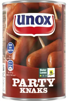 Immagine prodotto di Unox Worst Knaks Party 400g – Mini salsicce piccanti, ideali per grigliate e spuntini