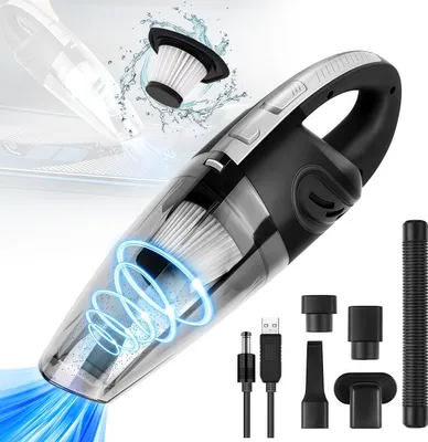 Produktbild von Handstaubsauger, 6000PA Leistungsstarker Staubsauger Kabellos, Tragbarer Staubsauger mit waschbarem HEPA-Filter, Autostaubsauger