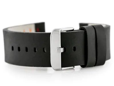 Immagine prodotto di Cintura in pelle per l'orologio W39 Nero/Rosso 22 mm