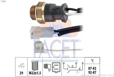 Produktbild von FACET 7.5603 Temperaturschalter Kühlerlüfter Thermoschalter für FIAT FIORINO (147)