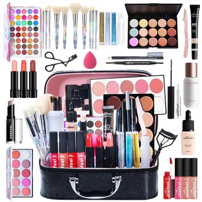 Produktbild von Professionelles Make-up Set Schminkkoffer Damen Kosmetik Lidschatten Lipgloss Geschenkset
