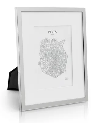 Image de Casa Chic Cadre Photo, Cadre Photo en Metal de 27 x 22 cm, Cadres Photo, Porte Photo Mural, Cadre Decoration Murale Pele Mele, Affichage Vertical/Horizontal, avec Protection Verre et Passe Partout