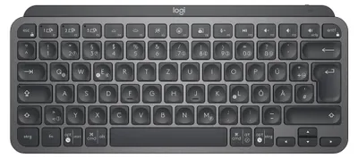 Obrázok produktu pre Logitech Master MX Keys Mini, Mini, Bezdrôtový, RF Wireless + Bluetooth, QWERTZ, LED, Grafit