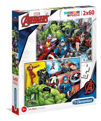 Produktbild von Clementoni Puzzle The Avengers, 2x60tlg.