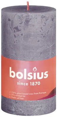 Obrázok produktu pre Bolsius Rustik sviečka v tvare stĺpika mrazená levanduľa 100/50mm