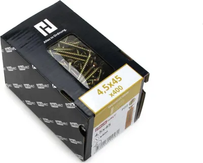 Produktbild von 400x Holzschrauben Schrauben 4,5 x 45 mm Spanplattenschrauben Kreuzschlitz PZ2