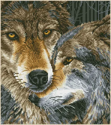 Produktbild von DIAMOND DOTZ® Original Diamond Painting "Muzzle Nuzzle" 42 x 47 cm ab 8 Jahren