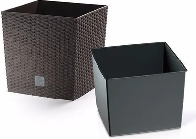 Obrázek produktu pro Květináč RATO LOW s vkladem 40 cm - barva: antracit