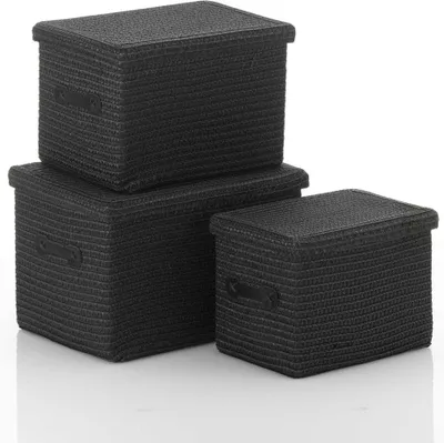 Produktbild von Kela Korb-Set Rimossa PP-Kunststoff schwarz 3tlg, 32124