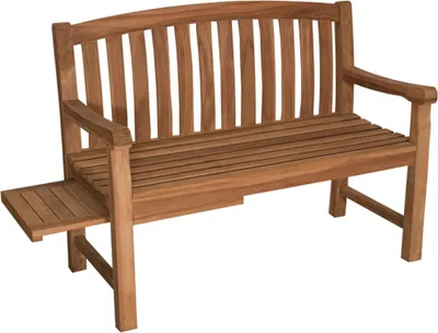 Produktbild von Gartenbank Lancaster Teak mit Seitentisch