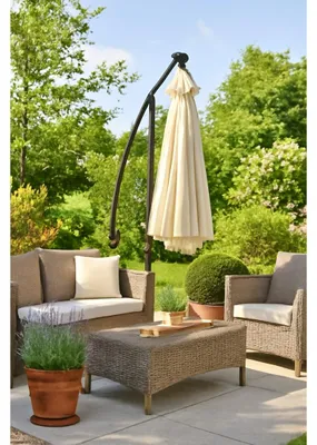 Immagine prodotto di Extralink: ombrellone da spiaggia con protezione UV, ombrellone da giardino, ombrello da 3 m, ombrellone a braccio