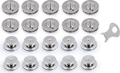 Produktbild von 10er Set Tenax, Oberteil & Unterteil für Verdeck & Persenning, Messing