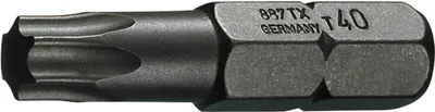 Image de Embout de tournevis Gedore 1/4", lot avantageux de 10 pces, TORX intérieur T40 687 TX T40 S-010