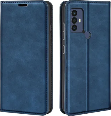 Produktbild von Mobigear Retro Slim  TCL 305 Hülle Klapphülle Geldbörse - Dunkelblau