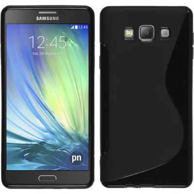 Produktbild von PhoneNatic Case kompatibel mit Samsung Galaxy A7 (A700) - schwarz Silikon Hülle S-Style + 2 Schutzfolien