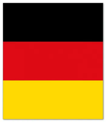 Produktbild von Wallario Herdabdeckplatte aus Glas, Größe 52 x 60 cm 1-teilig, Motiv Deutsche Flagge