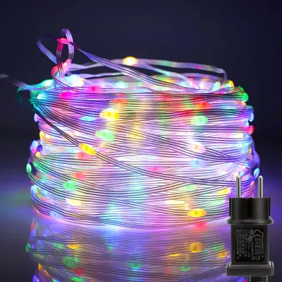 Immagine prodotto di 10m 100 LED luci fiabesche 8 modalità di luce impermeabile interno festa giardino decorazione luci di Natale, colorato