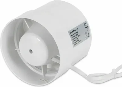 Produktbild von Badlüfter - Abluftventilator Ø100 mm (10 cm) - 38 dB Leise - 130 m³/h - 12 W, 220 V - Rund - Weiß