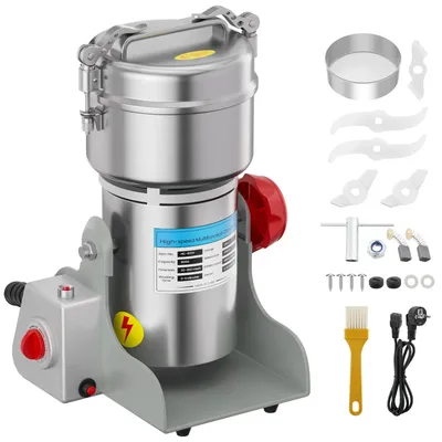 Immagine prodotto di Macinino elettrico per cereali e caffè - Macinino per spezie Swing - Capacità: 800 g - Alta velocità - Acciaio inossidabile - Timer e protezione da sovraccarico