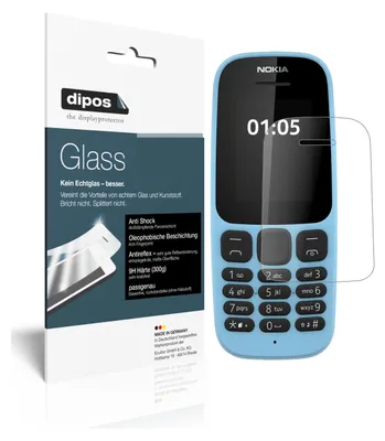 Obrázek produktu pro 2x ochranná fólie pro Nokia 105 (2019) matná - anti-shock 9H fólie dipos Glass plastové sklo