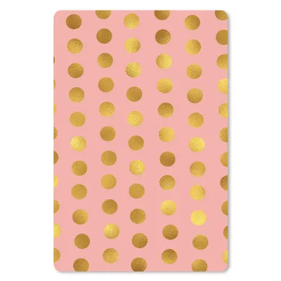 Produktbild von MuchoWow® Mauspad Mousepad Muster - Rosa - Gold - Polka dots 18x27 cm - Mousepads - Maus Mat - Pad - Mausunterlage