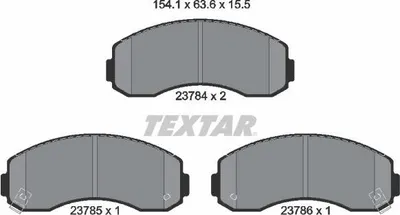 Obrázek produktu pro Brzdové Destičky Kia K2500/K2700 Vpředu