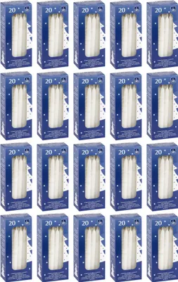 Produktbild von 400 (20 x 20 Stk.) Gies Baumkerzen, selbstlöschend, weiß
