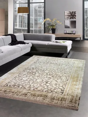 Immagine prodotto di Tappeto in lana dal design lussuoso con motivo paisley, intramontabile tappeto di design in beige e marrone dimensioni - 160x230 cm