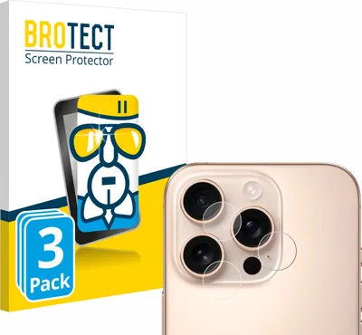 Produktbild von 3x BROTECT Schutzglas für Apple iPhone 16 Pro Max (NUR Kameraschutz) Schutzfolie Panzer Folie Glas Display Schutz klar