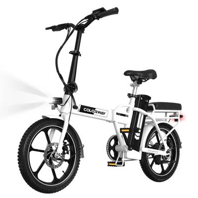Produktbild von COLORWAY E Bike, 16 Zoll Klapprad E-Fahrrad, 36V 12Ah Lithium-Akku, 250W Motor, Mini-E-Bike mit 35-60km Reichweite für Erwachsene & Jugend