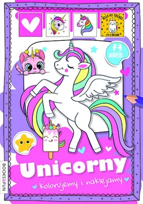 Image de Unicorny. Kolorujemy i naklejamy - Verschiedene Autoren (Malbücher auf Polnisch)