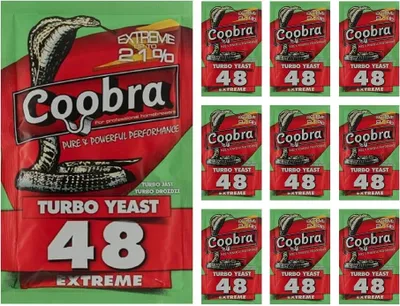 Produktbild von HUGBERT Coobra 48 Extreme Vodka Brennhefe Alkohol Gärhefe Hefe Schnaps Brennhefe TOP, 10 Stück