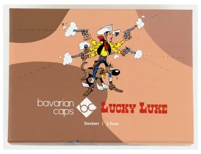 Produktbild von Bavarian Caps Sockenbox , Lucky Luke, 36-40