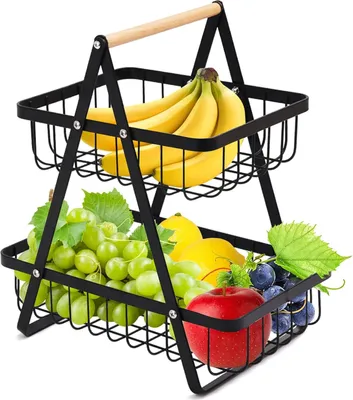 Produktbild von Stilvolle Obstschale - multifunktional - 1 Stück - schwarz - Metall
