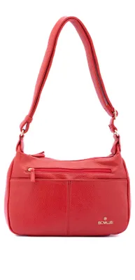 Immagine prodotto di Borsa a Tracolla Donna Ecopelle Nera con Zip e Tasche Black B UNICA 32x21x10 cm