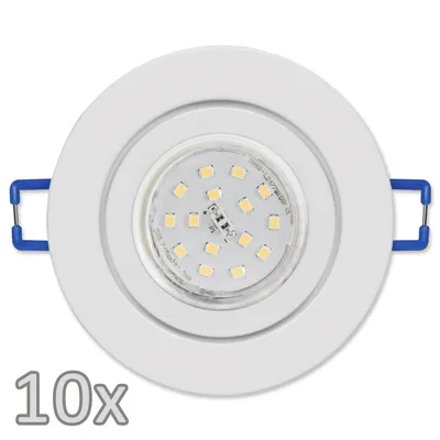 Produktbild von Einbauleuchten-Set McShine, 10xRahmen, 10xLED-Strahler, 5W, 500lm,weiß, IP44