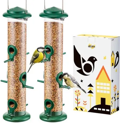 Zdjęcie produktu dla Zielona metalowa miska dla ptaków o średnicy 38 cm z 6 miejscami do karmienia