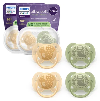 Obrázok produktu pre Philips AVENT SCF091/52, Ultra mäkký cumlík, Ortodontické, Silikón, Chlapec / dievča, Je možné umývať v umývačke