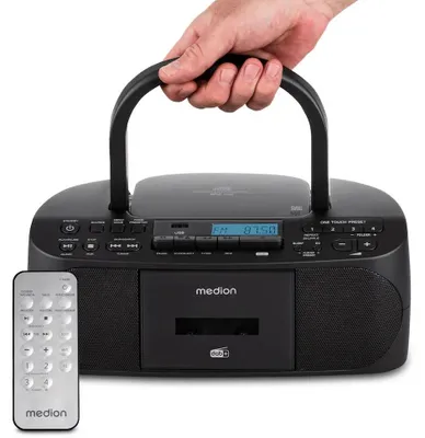 Imagen del producto de MEDION 50079328, Personal, Digital, DAB+, FM, PLL, 6 W, LCD, 10 metros
