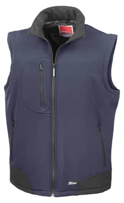 Produktbild von Result Herren Softshell-Weste, wasserabweisend, atmungsaktiv FK572 (M) (Marineblau/Schwarz)
